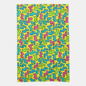 Neonmuster der 80er/90er Jahre Handtuch (Vertikal)