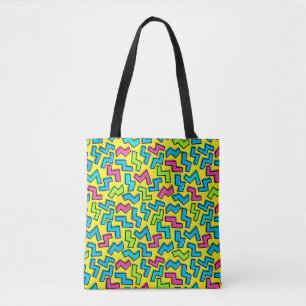 Neonmuster der 80er/90er Jahre Tasche