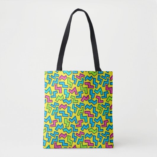 Neonmuster der 80er/90er Jahre Tasche (Vorderseite)