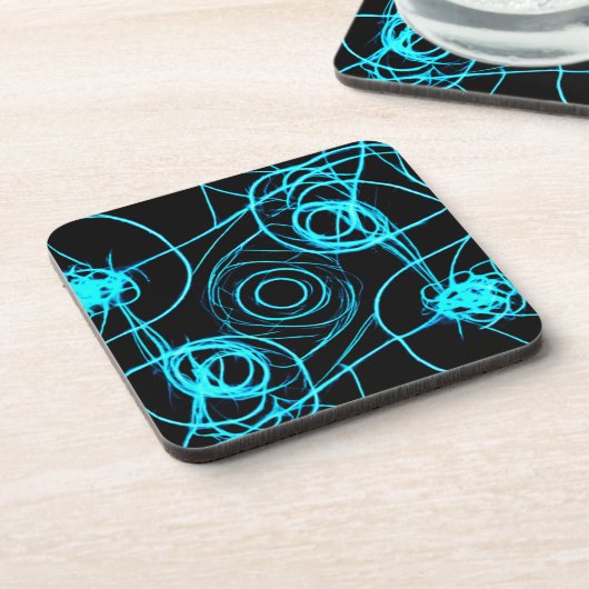 Neonmuster faszinieren Art Getränkeuntersetzer (Linke Seite)