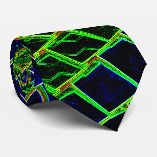 Neonmuster Krawatte (Gerollt)