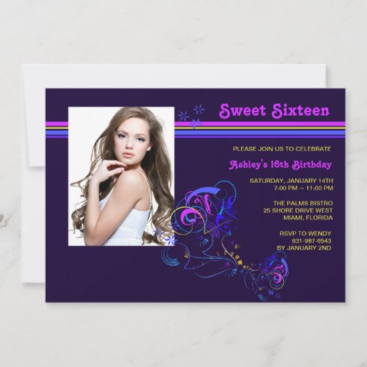 NeonnachtFoto-Einladung Einladung (Vorderseite)