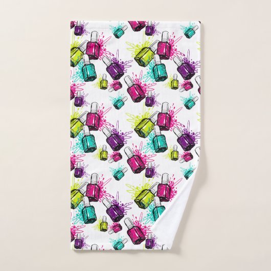 Neonnagellack-Muster Badhandtuch Set (Handtuch)