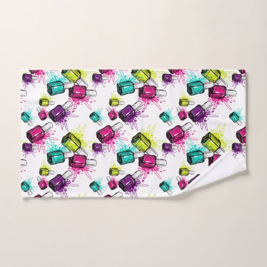 Neonnagellack-Muster Badhandtuch Set (Handtuch)