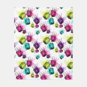 Neonnagellack-Muster Fleecedecke (Vorderseite)