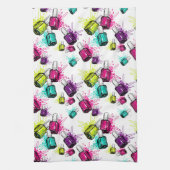 Neonnagellack-Muster Geschirrtuch (Vertikal)