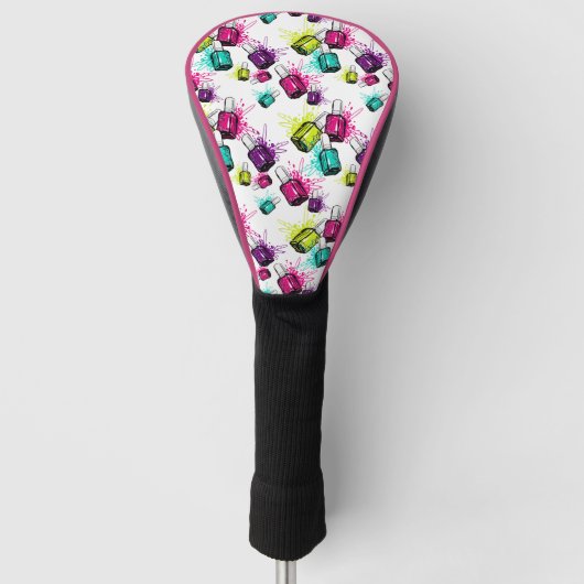 Neonnagellack-Muster Golf Headcover (Vorderseite)