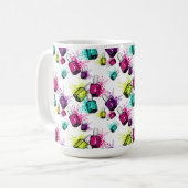 Neonnagellack-Muster Kaffeetasse (Vorderseite Links)