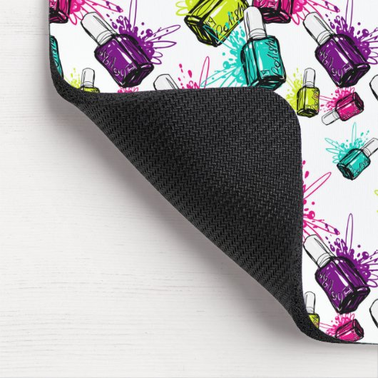 Neonnagellack-Muster Mousepad (Ecke)