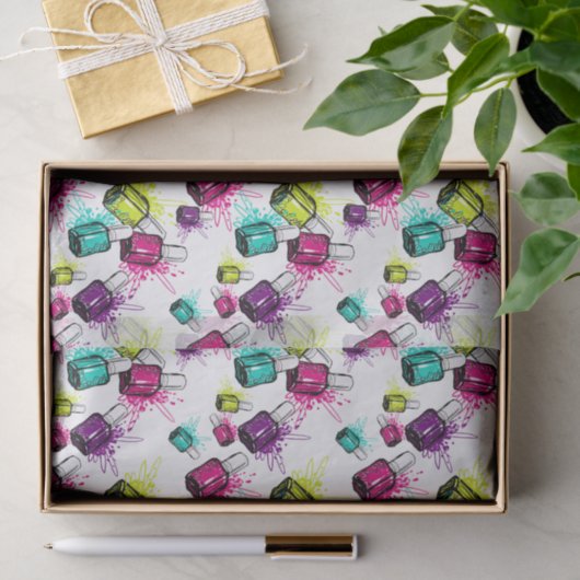 Neonnagellack-Muster Seidenpapier (Geschenk)