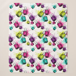 Neonnagellack-Muster Sherpadecke