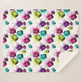 Neonnagellack-Muster Sherpadecke (Vorderseite (Horizontal))