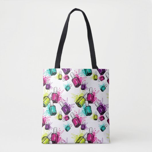 Neonnagellack-Muster Tasche (Vorderseite)