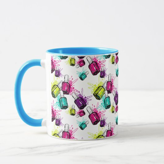 Neonnagellack-Muster Tasse (Links)