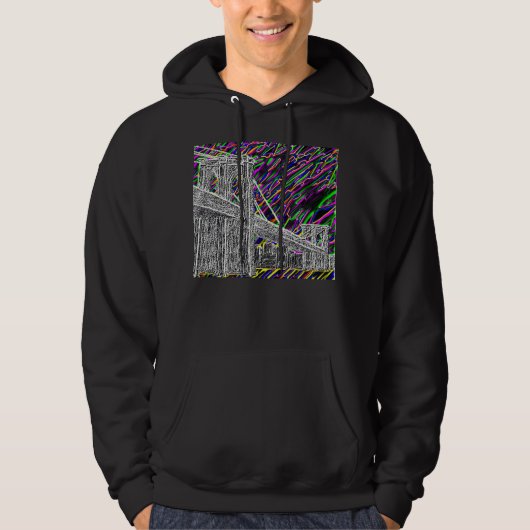 Neonnew- yorkbrücke Hoodie (Vorderseite)