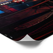 Neonoir Cyberpunk Abstrakt Neon Light City Poster (Ecke)