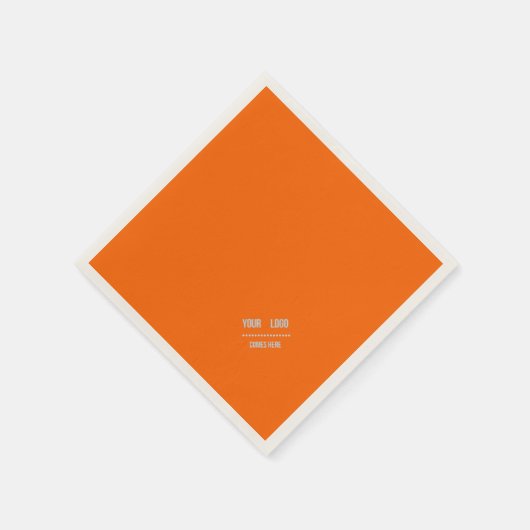 Neonorange Farbe - Logo-Servietten hinzufügen Serviette (Ecke)