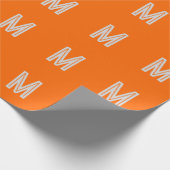 Neonorange - fett - Monogramm Geschenkpapier (Ecke)
