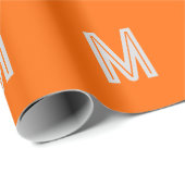 Neonorange - fett - Monogramm Geschenkpapier (Rolleneckpunkt)