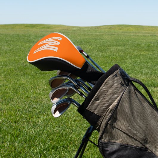 Neonorange - fett - Monogramm Golf Headcover (In SItu)