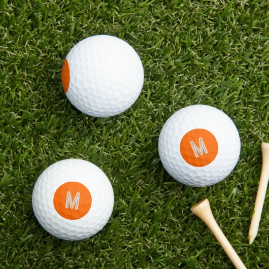 Neonorange - fett - Monogramm Golfball (Insitu Gras)