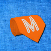 Neonorange - fett - Monogramm Krawatte