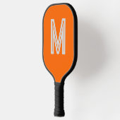 Neonorange - fett - Monogramm Pickleball Schläger (Links)