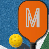 Neonorange - fett - Monogramm Pickleball Schläger