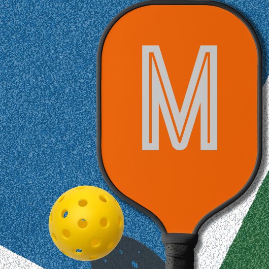 Neonorange - fett - Monogramm Pickleball Schläger