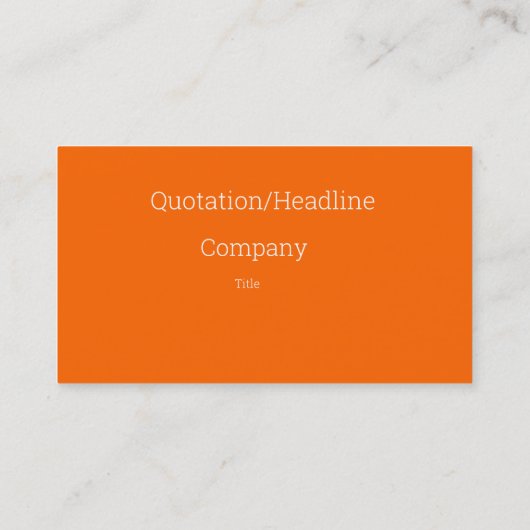 Neonorange - fett QR-Code Visitenkarte (Rückseite)