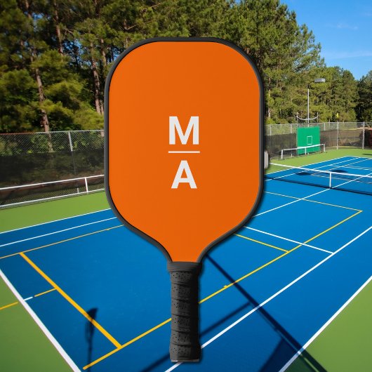 Neonorange - fette Monogramm Pickleball Schläger