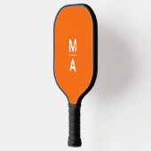 Neonorange - fette Monogramm Pickleball Schläger (Links)