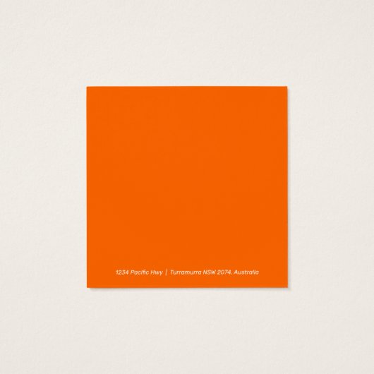 Neonorange - Fügen Sie Ihr kaltes Logo hinzu (Rückseite)