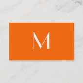 Neonorange - Hinzufügen einer Monogramm-Visitenkar Visitenkarte (Vorderseite)