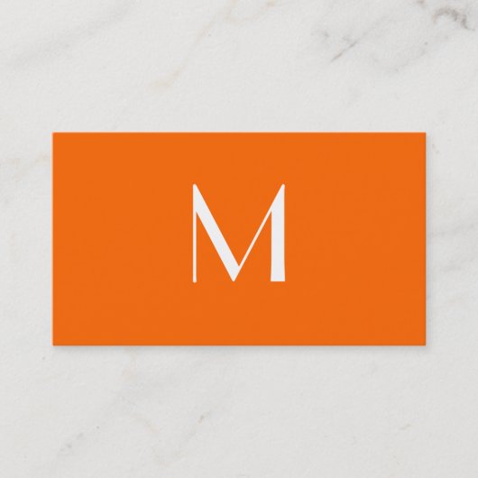 Neonorange - Hinzufügen einer Monogramm-Visitenkar Visitenkarte (Vorderseite)