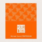 Neonorange - Ihre Logo-Visitenkarte hinzufügen Visitenkarten (Außenseite Aufgefaltet)