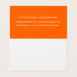 Neonorange - Ihre Logo-Visitenkarte hinzufügen Visitenkarten