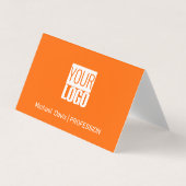 Neonorange - Ihre Logo-Visitenkarte hinzufügen Visitenkarten (Vorderseite)
