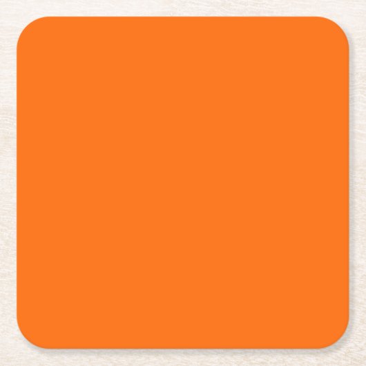 Neonorange - leer rechteckiger pappuntersetzer (Vorderseite)