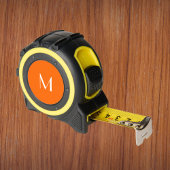 Neonorange - mit Monogramm Maßband