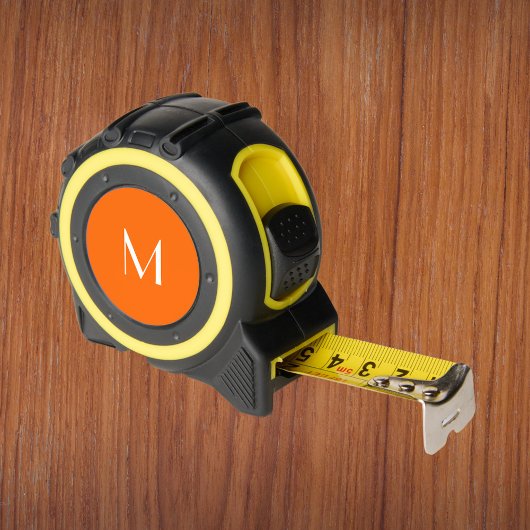 Neonorange - mit Monogramm Maßband