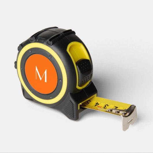 Neonorange - mit Monogramm Maßband (Winkel)