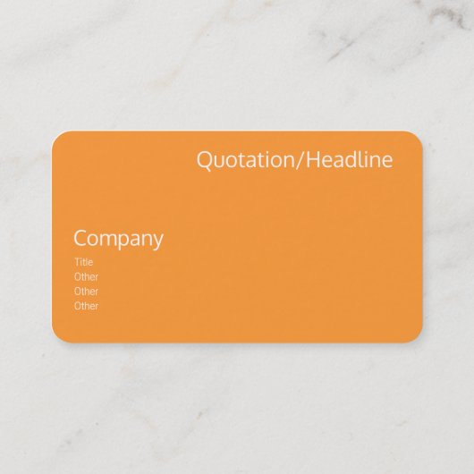 Neonorange mit Monogramm Visitenkarte (Rückseite)