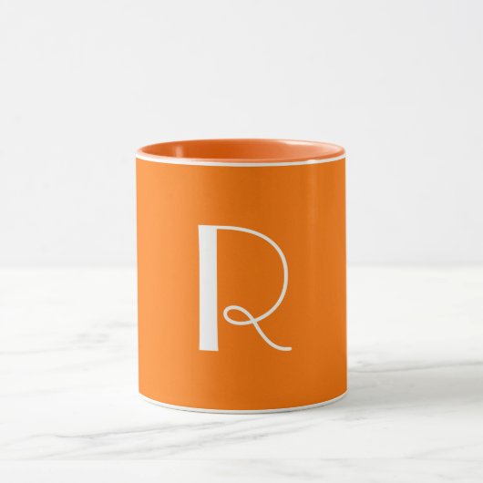Neonorange Monogram Unisex Tasse (Zentrum)