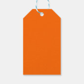 Neonorange - Monogramm hinzufügen Geschenkanhänger (Rückseite)
