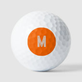 Neonorange - Monogramm hinzufügen Golfball (Vorderseite)