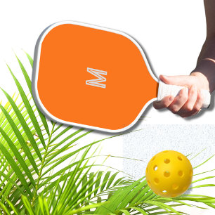 Neonorange - Monogramm hinzufügen Pickleball Schläger