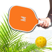 Neonorange - Monogramm hinzufügen Pickleball Schläger