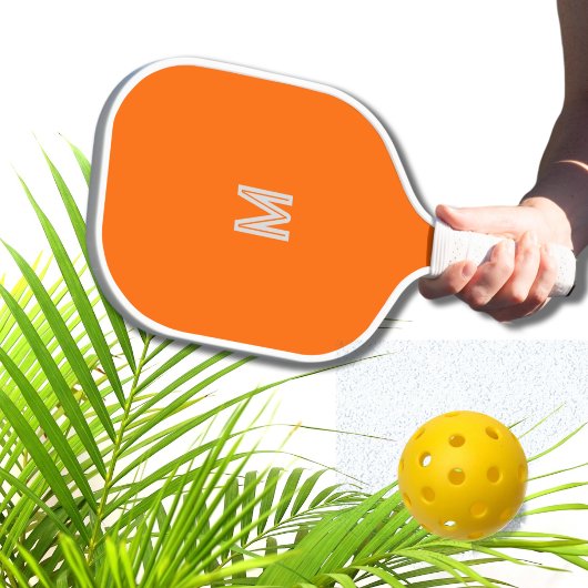 Neonorange - Monogramm hinzufügen Pickleball Schläger