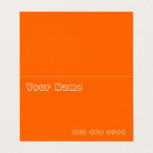 Neonorange - QR-Code hinzufügen Visitenkarten (Außenseite Aufgefaltet)